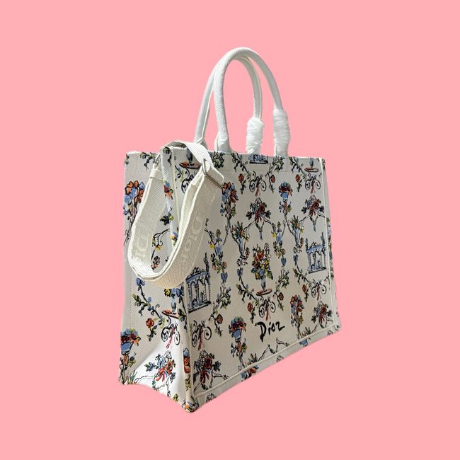 Large Dior Book Tote Cannage Embroidery M1349OEQ-12