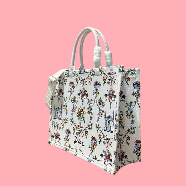 Large Dior Book Tote Cannage Embroidery M1349OEQ-12