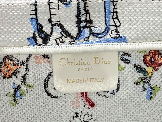 Large Dior Book Tote Cannage Embroidery M1349OEQ-12