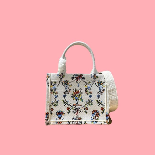 Small Dior Book Tote with Strap Embroidered M1404OE-10