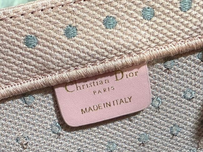 Small Dior Book Tote with Strap Embroidered M1404OE-11