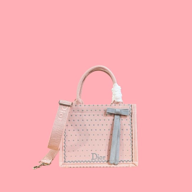 Small Dior Book Tote with Strap Embroidered M1404OE-11