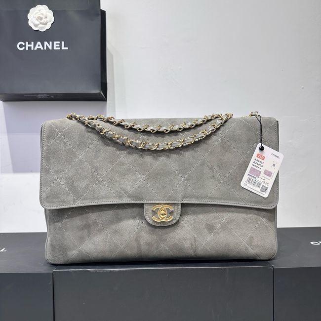 CHANEL Maxi Flapbag AS5640 GRAY CHANEL Maxi Flapbag AS5640 GRAY