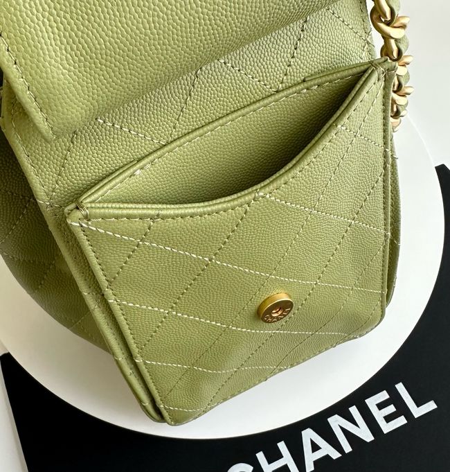 CHANEL 25 SMALL HANDBAG AS5293 Green CHANEL 25 SMALL HANDBAG AS5293 Green