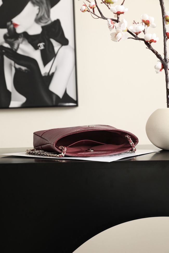 CHANEL 31 Mini Shopping Bag AS3656 burgundy