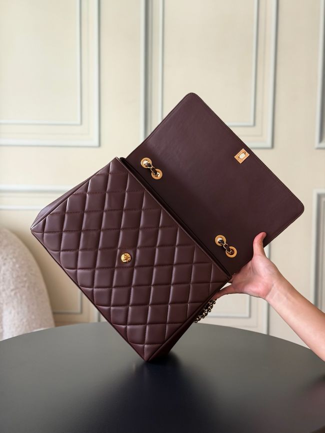 Chanel Large FLAP BAG sheepskin A2215 burgundy Chanel Large FLAP BAG sheepskin A2215 burgundy