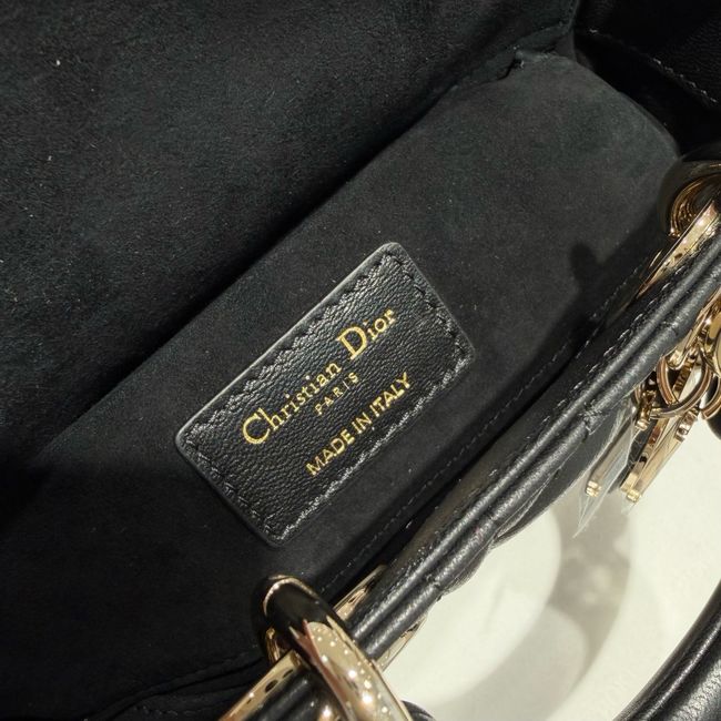 Dior Mini Lady D-Joy Bag Cannage Lambskin M0636O black Dior Mini Lady D-Joy Bag Cannage Lambskin M0636O black