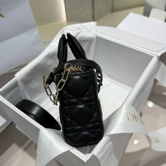 Dior Mini Lady D-Joy Bag Cannage Lambskin M0636O black Dior Mini Lady D-Joy Bag Cannage Lambskin M0636O black