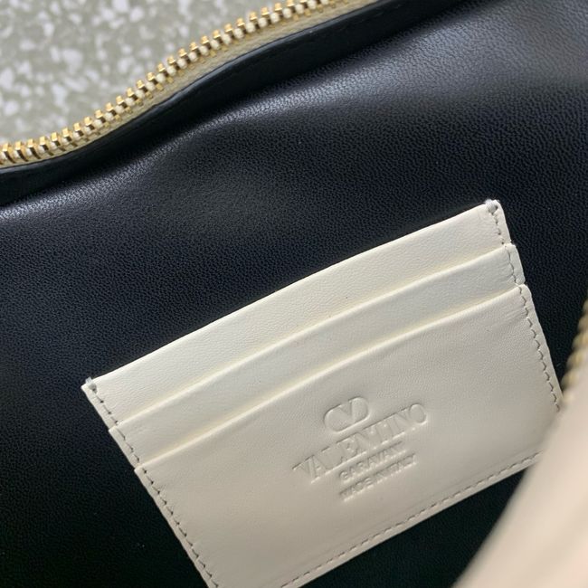 VALENTINO GARAVANI Loco Calf leather bag 0016 black&white