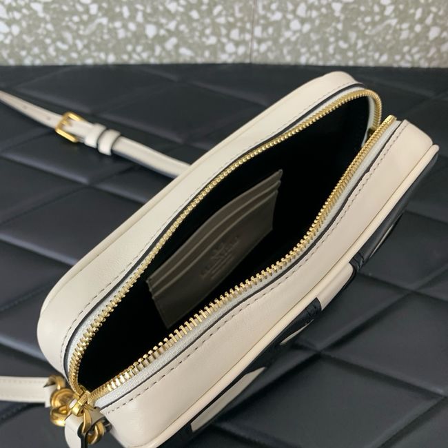 VALENTINO GARAVANI Loco Calf leather bag 0016 black&white