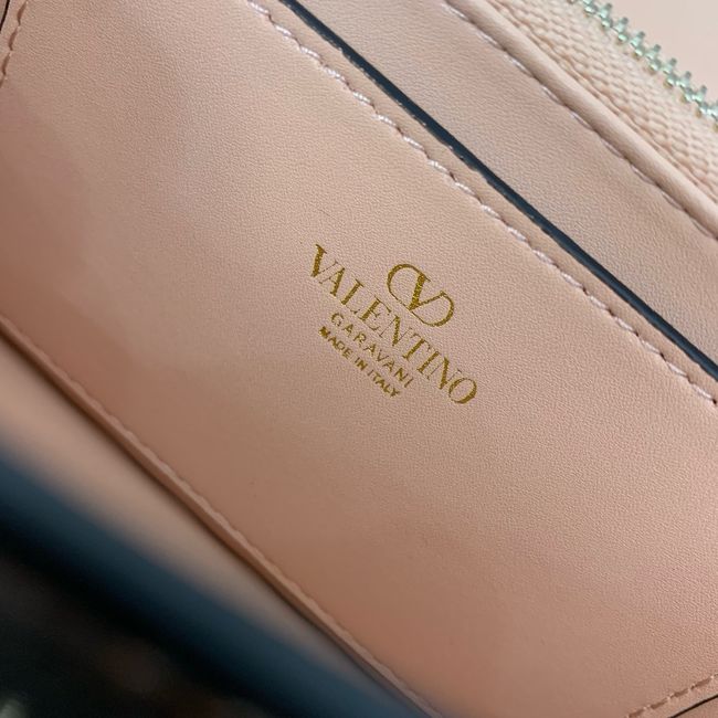 VALENTINO Rockstud calfskin chain bag SHI098 rose gold