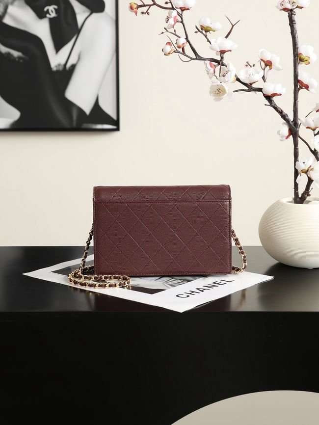 CHANEL Wallet on Chain AP5455 burgundy CHANEL Wallet on Chain AP5455 burgundy