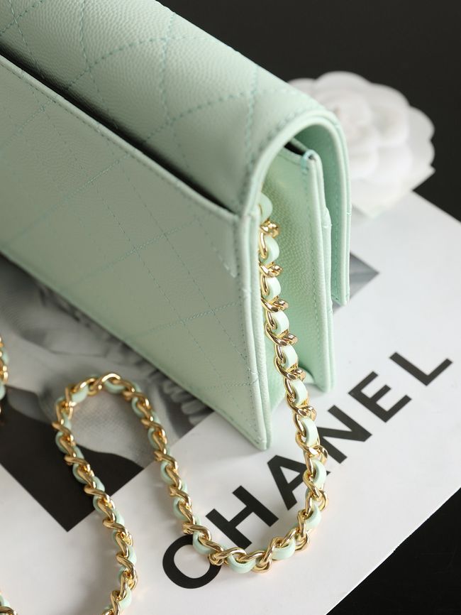 CHANEL Wallet on Chain AP5455 light green CHANEL Wallet on Chain AP5455 light green