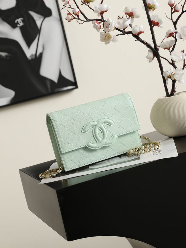 CHANEL Wallet on Chain AP5455 light green CHANEL Wallet on Chain AP5455 light green
