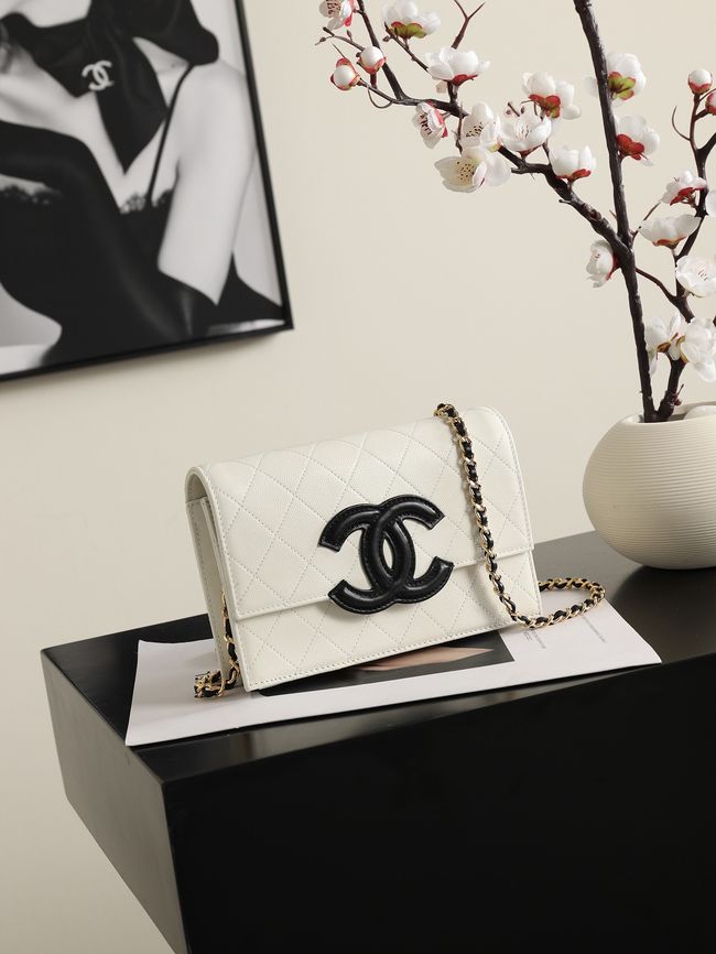 CHANEL Wallet on Chain AP5455 white&black CHANEL Wallet on Chain AP5455 white&black