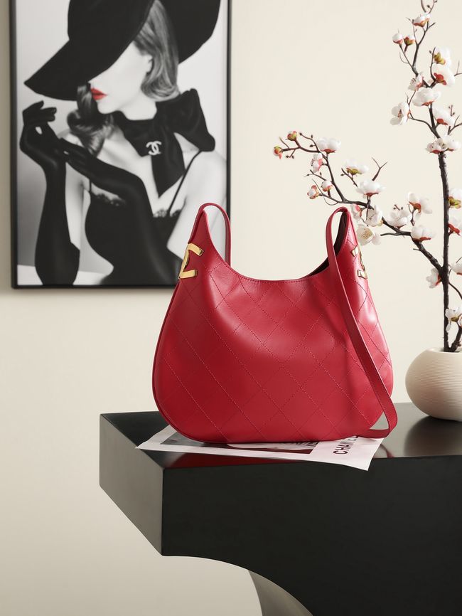 Chanel Calfskin Shoulder Bag AS6478 red