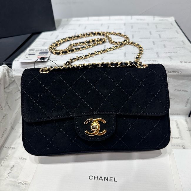 Chanel Mini Flap Bag Suede Calfskin AS6573 black Chanel Mini Flap Bag Suede Calfskin AS6573 black