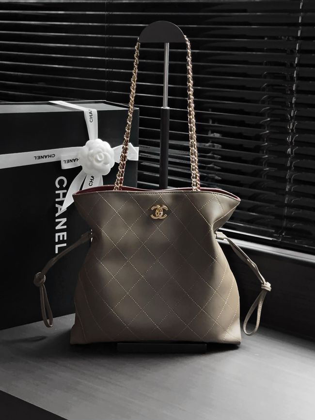 Chanel Small Shopping Bag AS6495 Khaki
