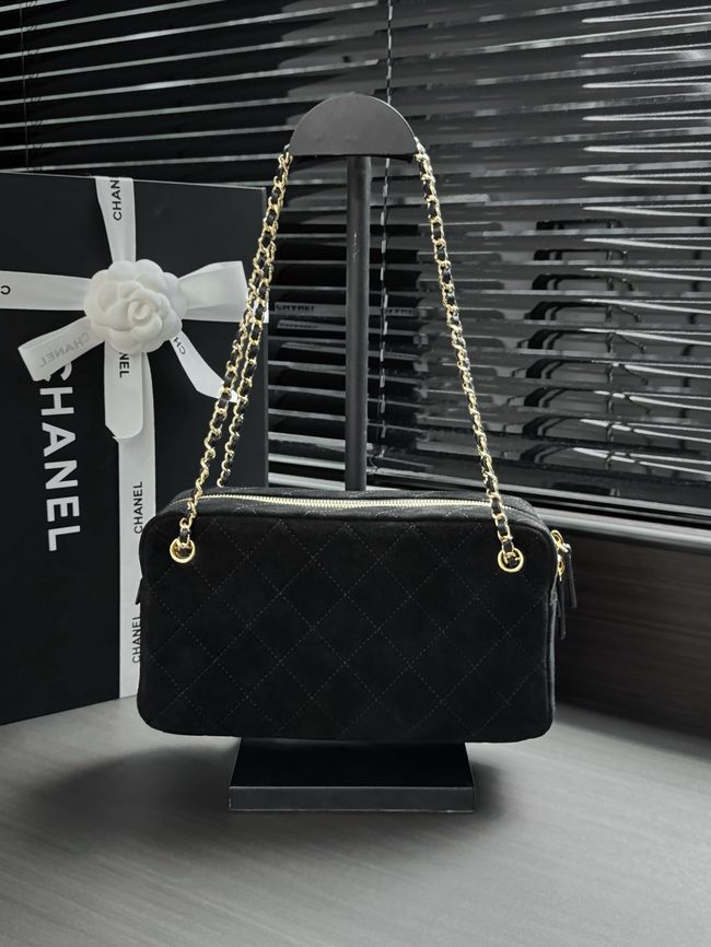 Chanel Suede Calfskin Camera Case AS6443 black Chanel Suede Calfskin Camera Case AS6443 black
