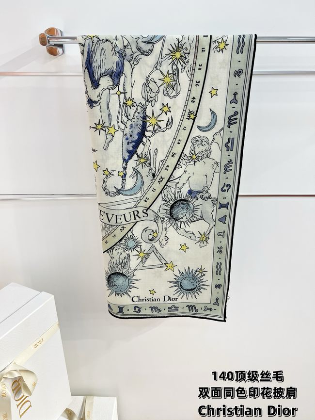 Dior Shawl Wool Silk and Cotton KY201-1