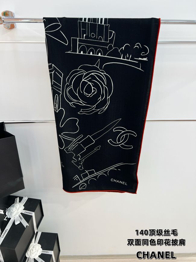 Chanel cashmere scarf B25983-1