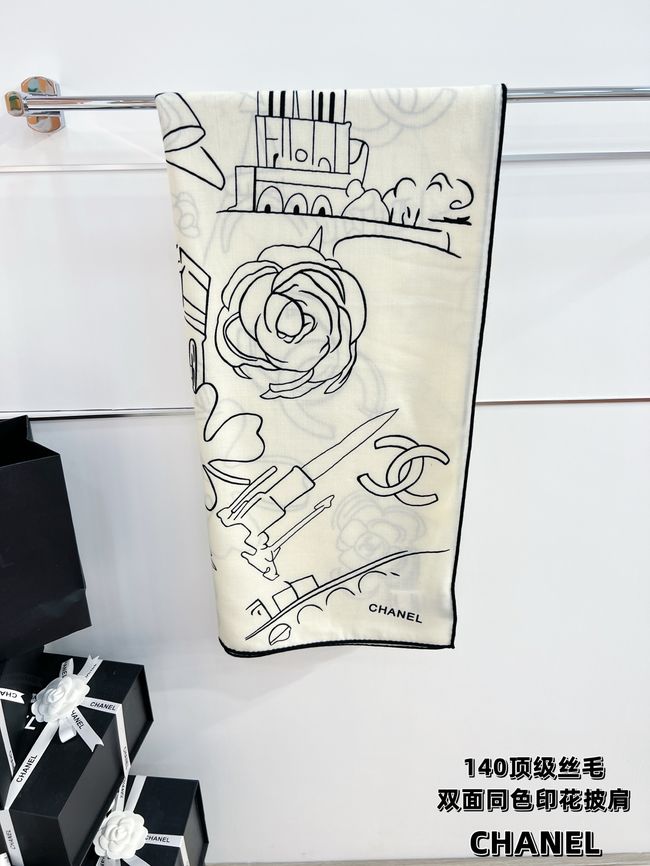 Chanel cashmere scarf B25983-2