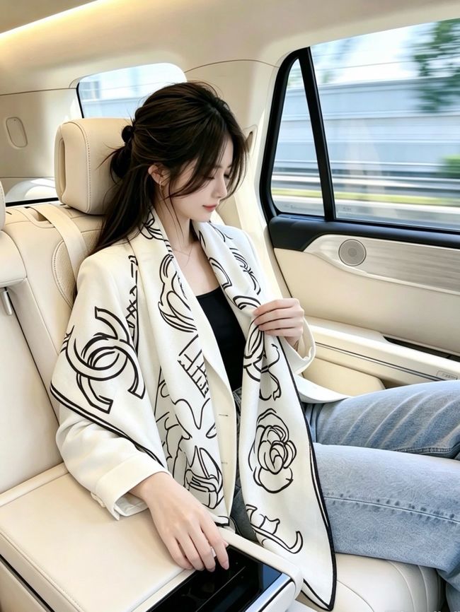 Chanel cashmere scarf B25983-2