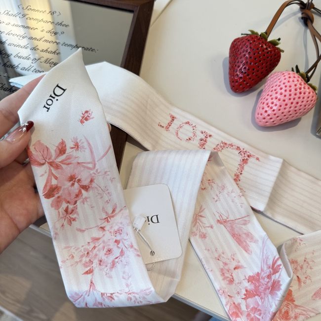 Dior Printed silk twill ribbon KY211-2