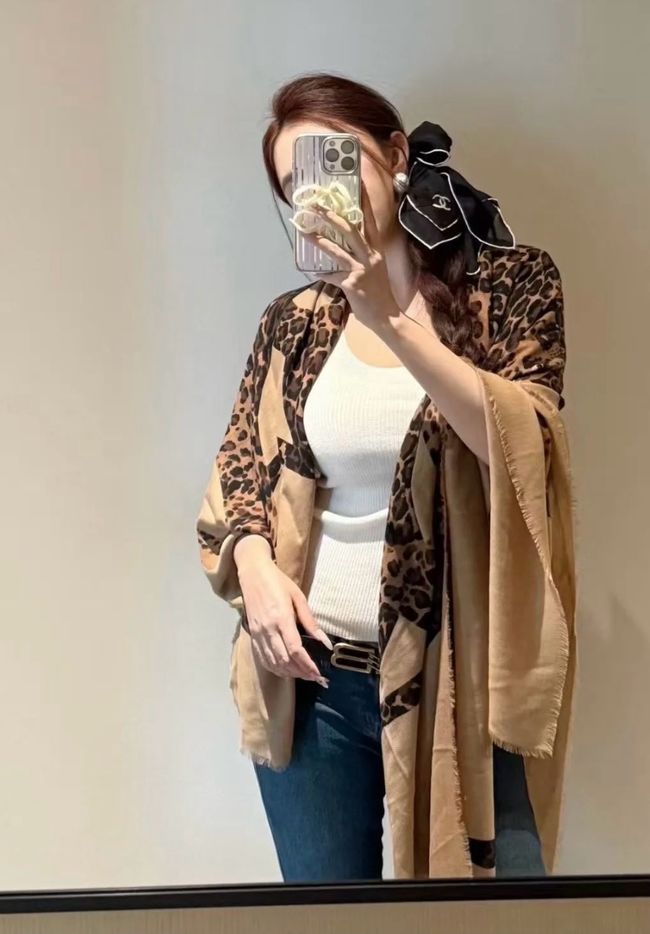 YSL Shawl Wool Silk and Cotton 873734-1