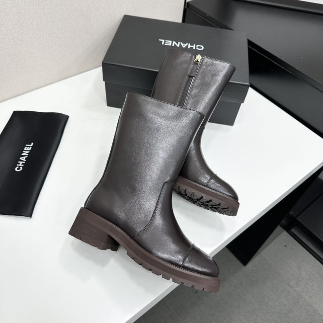 Chanel Mid-Calf Boots Shiny Calfskin 65289-2 Chanel Mid-Calf Boots Shiny Calfskin 65289-2