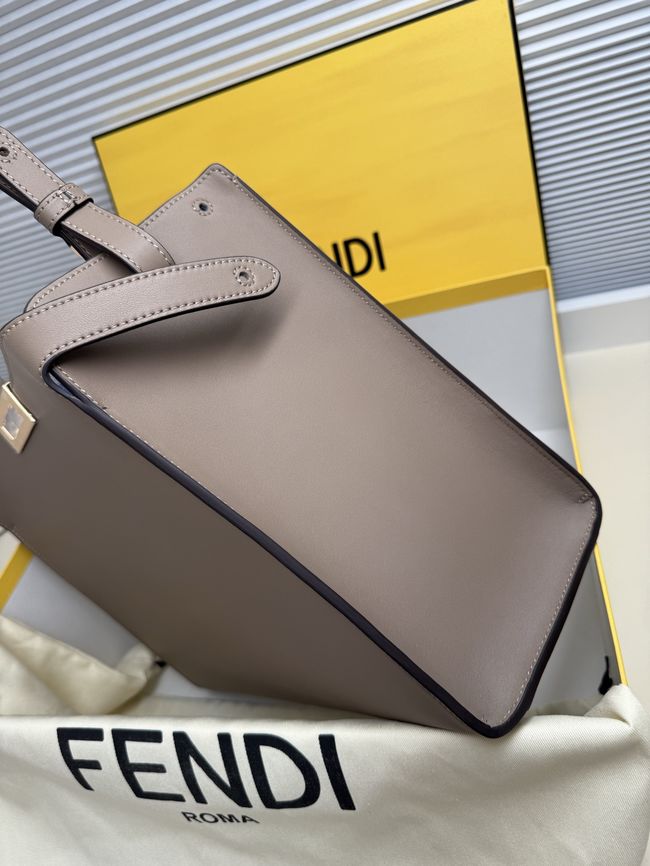 FENDI Way medium leather bag 8BN368 gray