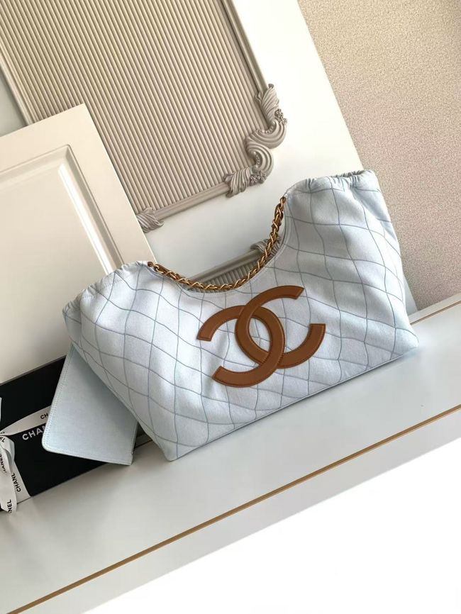 Chanel Shopping Bag AS6475 sky Blue Chanel Shopping Bag AS6475 sky Blue