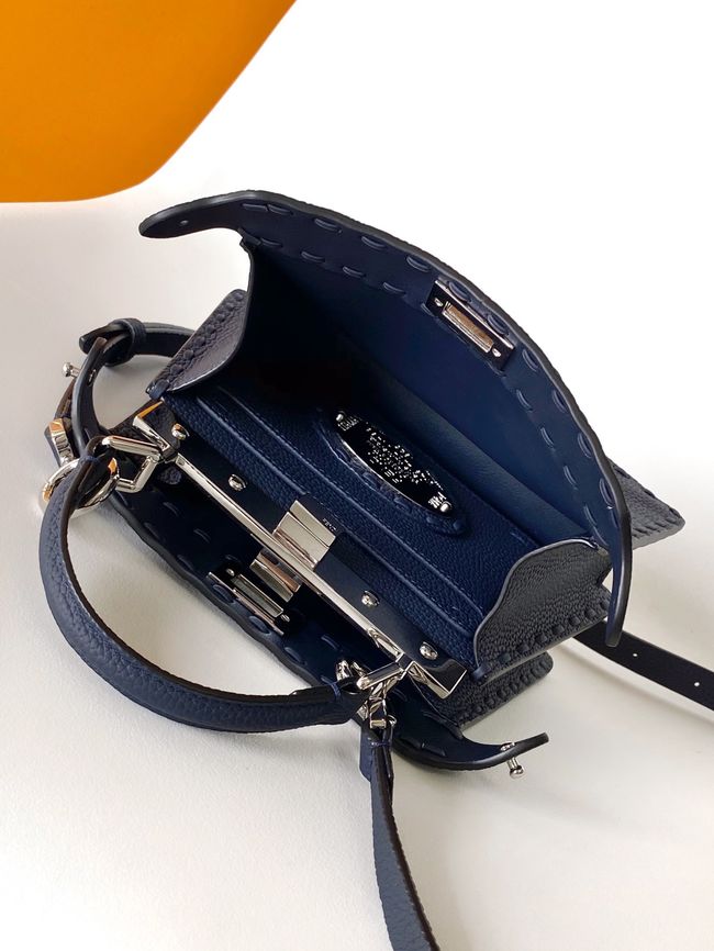 FENDI Peekaboo ISeeU Petite bag 8BN335A dark blue