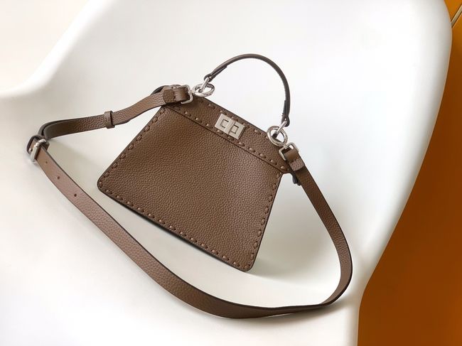 FENDI Peekaboo ISeeU Petite bag 8BN335A dark brown