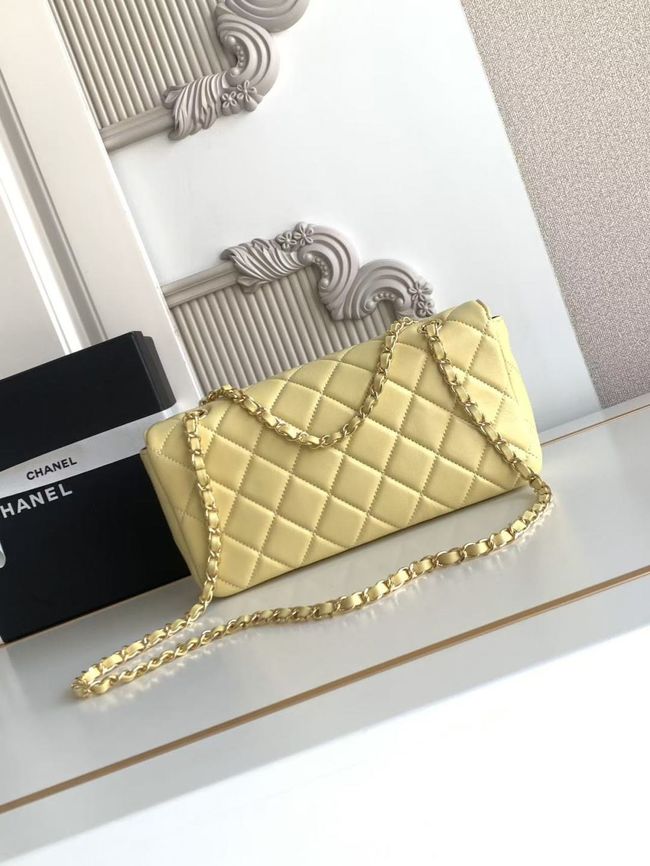 Chanel Flap Bag Lambskin AS6568 yellow