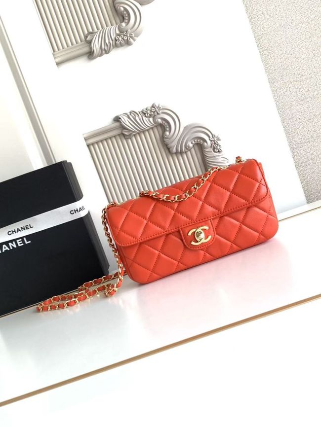 Chanel Small Flap Bag Lambskin AS6430 red Chanel Small Flap Bag Lambskin AS6430 red