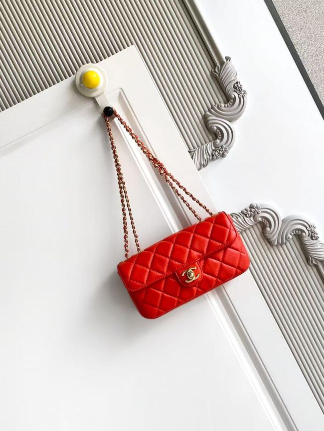 Chanel Small Flap Bag Lambskin AS6430 red Chanel Small Flap Bag Lambskin AS6430 red