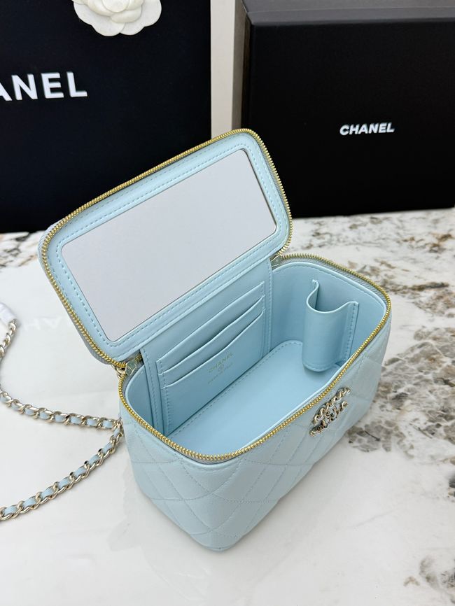 Chanel Vanity with Chain AP5182 light blue Chanel Vanity with Chain AP5182 light blue