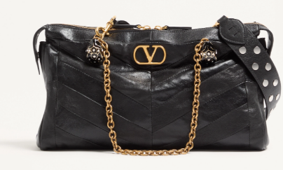 VALENTINO PANTHEA lambskin bag WB0S70 black