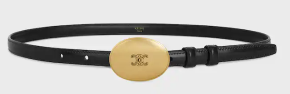 Celine Ellipse Belt 13 IN Taurillon Leather 10673 BLACK