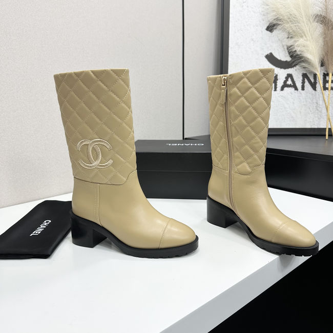 Chanel Mid-Calf Boots Shiny Calfskin 95409-1