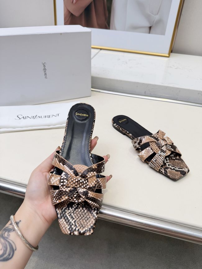 Saint Laurent tribute SANDALS in smooth leather 875936-11