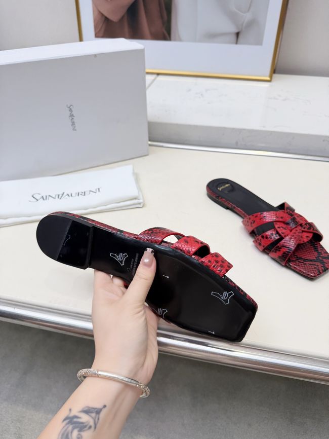 Saint Laurent tribute SANDALS in smooth leather 875936-7