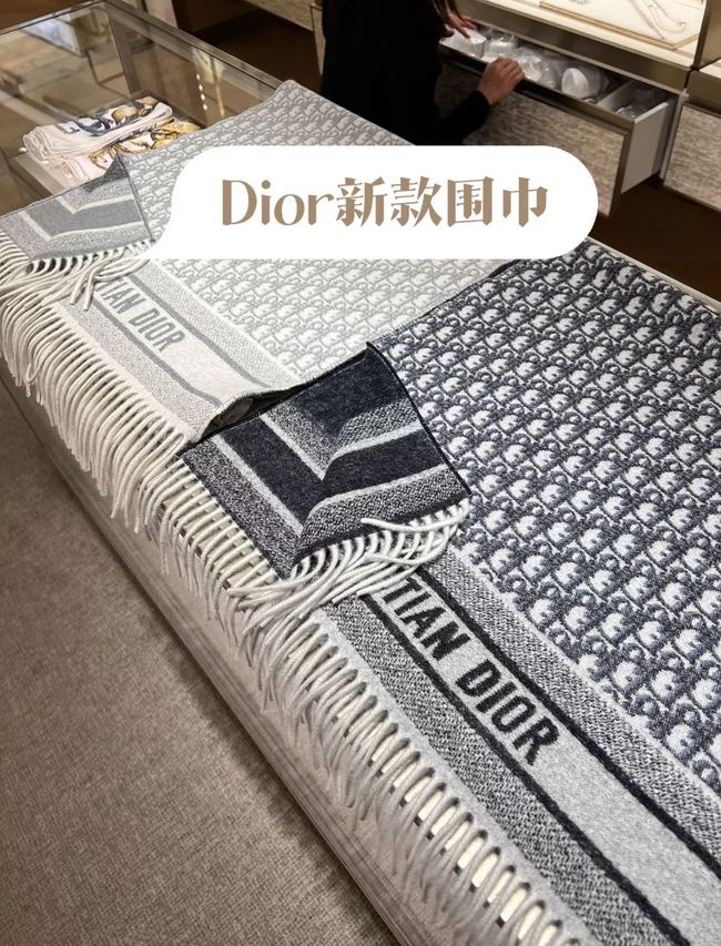 Dior Oblique Scarf Cashmere 9I093-3