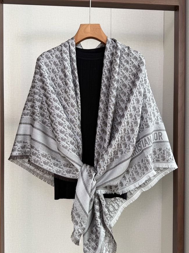 Dior Oblique Shawl Wool and Silk Jacquard I1058-3 Dior Oblique Shawl Wool and Silk Jacquard I1058-3