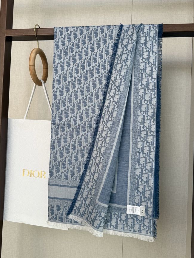 Dior Oblique Shawl Wool and Silk Jacquard I1058-8 Dior Oblique Shawl Wool and Silk Jacquard I1058-8