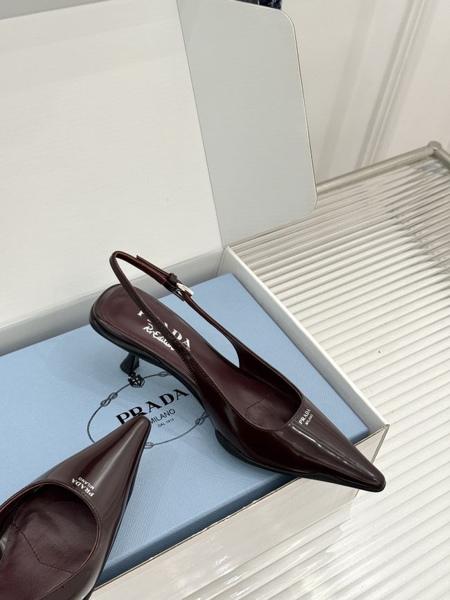 Prada Brushed leather slingback pumps 1I659O-4
