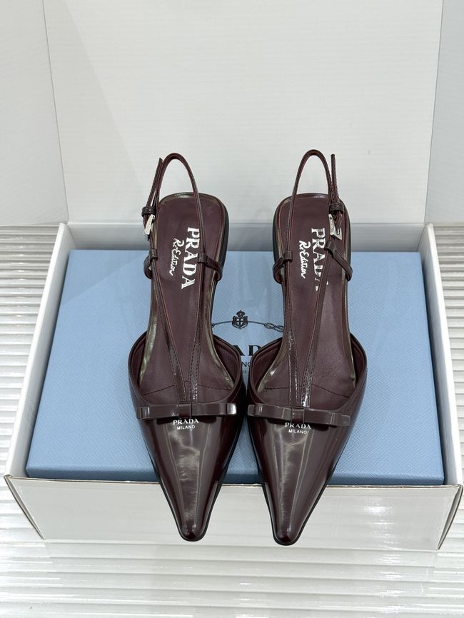Prada Brushed leather slingback pumps 1I701O-1