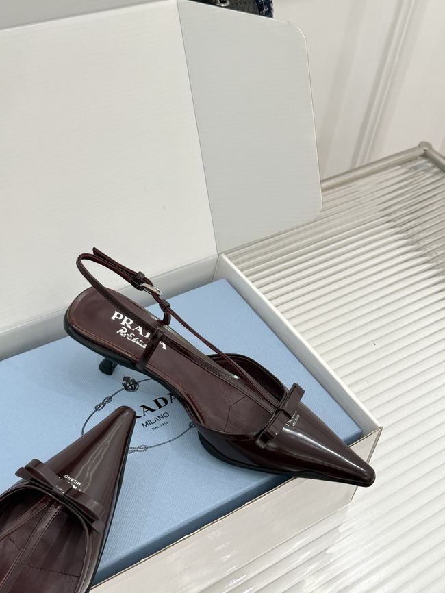 Prada Brushed leather slingback pumps 1I701O-1
