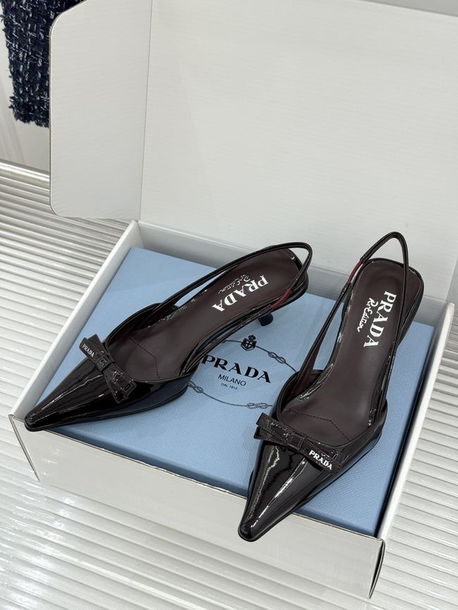 Prada Brushed leather slingback pumps 1I702O-1